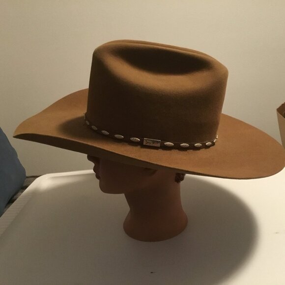 Resistol George Strait Hill Country Felt/Wool/Beaver? Hat 7 Chestnut - Picture 2 of 11